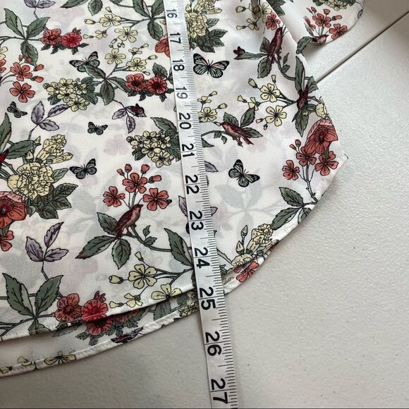 MAX STUDIO Cold Shoulder Floral Blouse - Picture 8 of 9